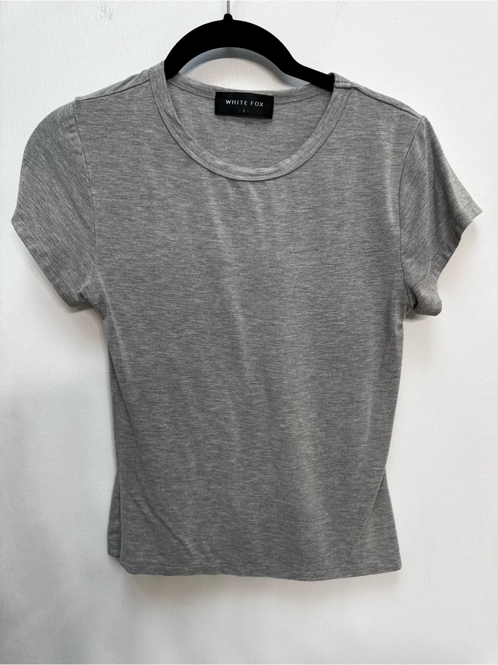 White Fox Grey Short Sleeve Crew Tee